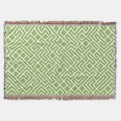 Minimalist Maze Fill Green Pattern Decke (Vorderseite)