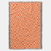 Minimalist Maze Fill Orange Pattern Decke (Vorderseite Vertikal)