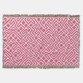 Minimalist Maze Fill Pink Pattern Decke (Vorderseite)