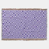 Minimalist Maze Fill Purple Pattern Decke (Vorderseite)