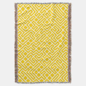 Minimalist Maze Fill Yellow Pattern Decke (Vorderseite Vertikal)