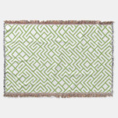 Minimalist Maze Lines Green Pattern Decke (Vorderseite)