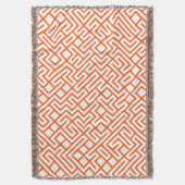 Minimalist Maze Lines Orange Pattern Decke (Vorderseite Vertikal)