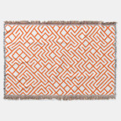 Minimalist Maze Lines Orange Pattern Decke (Vorderseite)