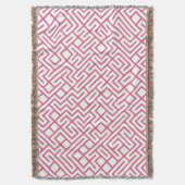 Minimalist Maze Lines Pink Pattern Decke (Vorderseite Vertikal)