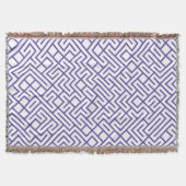 Minimalist Maze Lines Purple Pattern Decke (Vorderseite)