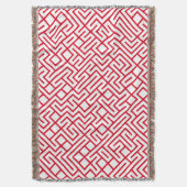Minimalist Maze Lines Red Pattern Decke (Vorderseite Vertikal)