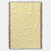 Minimalist Maze Lines Yellow Pattern Decke (Vorderseite Vertikal)