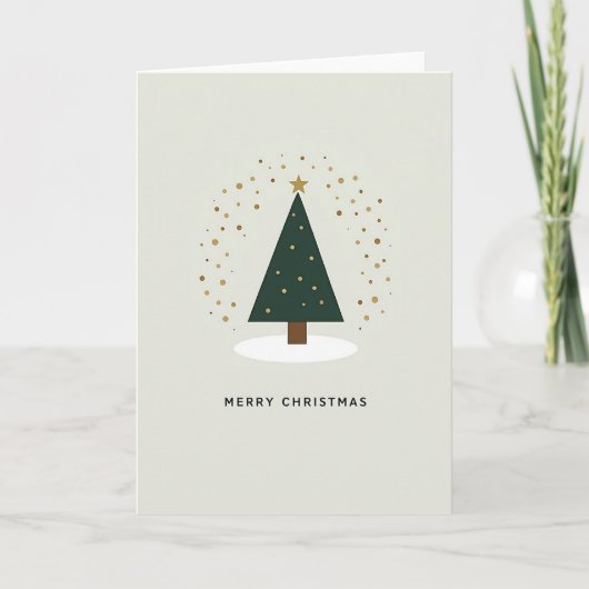 Minimalist Merry Christmas Card Karte (Vorderseite)