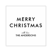 Minimalist Merry Christmas Family Gummistempel (Prägung)