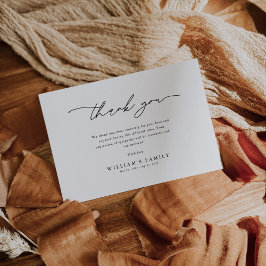 Minimalist Minimalist Funeral Sympathy Memorial Dankeskarte