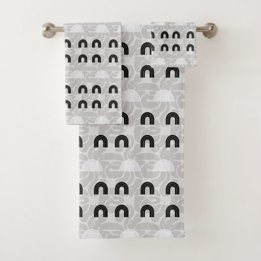 Minimalist Mixed Boho Arches Badhandtuch Set (Insitu)