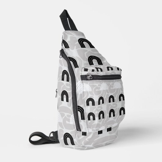 Minimalist Mixed Boho Arches Crossbody Bag (Linke Seite)