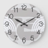 Minimalist Mixed Boho Arches Große Wanduhr (Vorderseite)