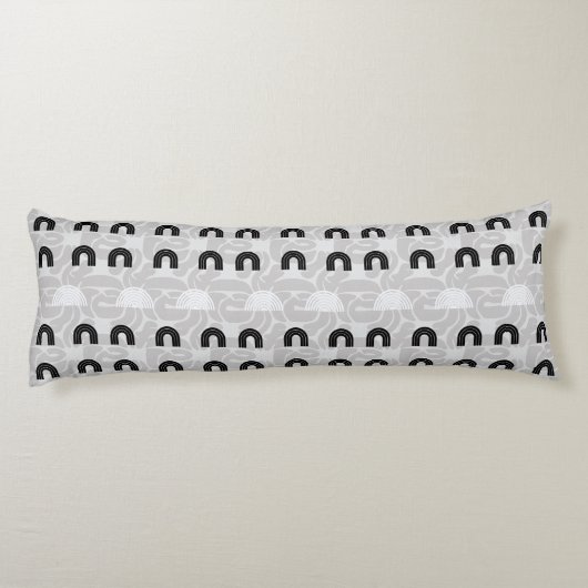 Minimalist Mixed Boho Arches Seitenschläferkissen (Rückseite)