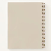 Minimalist Mocha Braun Border Monogramm Notizblock (Rückseite)