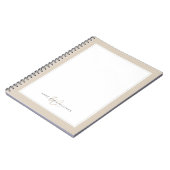 Minimalist Mocha Braun Zwei-Rahmen-Monogramm Notizblock (Linke Seite)