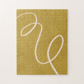 Minimalist Modern Abstract Art in Yellow Gold Puzzle (Vertikal)