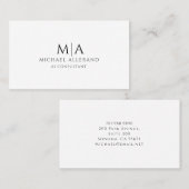 Minimalist Modern AI Consultant Business Card Visitenkarte (Vorne/Hinten)