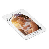 Minimalist Modern Arch Photo Save The Date Card Magnet (Rechte Seite)