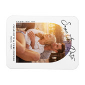 Minimalist Modern Arch Photo Save The Date Card Magnet (Horizontal)