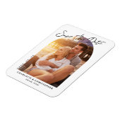 Minimalist Modern Arch Photo Save The Date Card Magnet (Linke Seite)