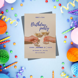 Minimalist Modern Birthday Party Invitation Einladung