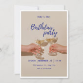 Minimalist Modern Birthday Party Invitation Einladung (Vorderseite)