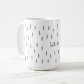 Minimalist Modern Black and White – Custom Coffee  Kaffeetasse (Vorderseite Links)