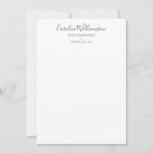 Minimalist Modern Black Script Custom Business Mitteilungskarte (Vorderseite)