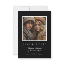 Minimalist Modern Black White Elegant Photo 