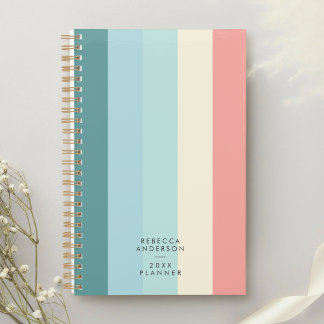 Minimalist Modern Chic Pastel Rainbow Cute Planer
