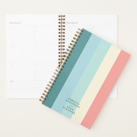 Minimalist Modern Chic Pastel Rainbow Cute Planer (Anzeige)