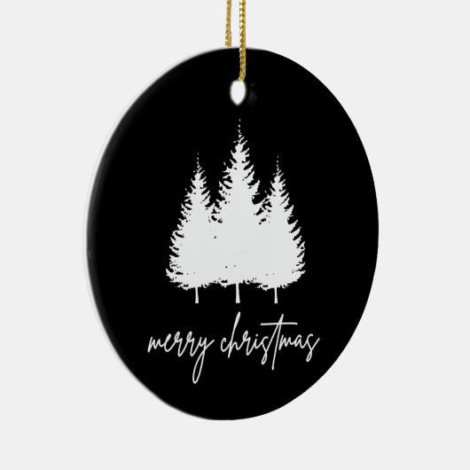 Minimalist Modern Christmas Keramik Ornament (Rechts)