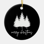 Minimalist Modern Christmas Keramik Ornament (Vorne)