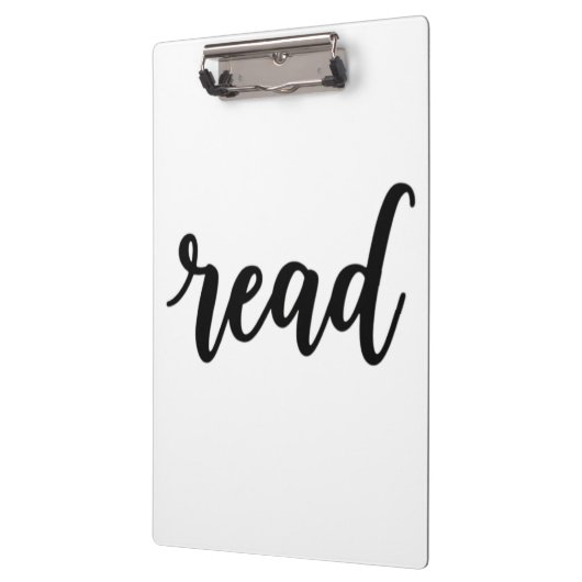 Minimalist Modern Cursive "read" Calligraphy Klemmbrett (Links)