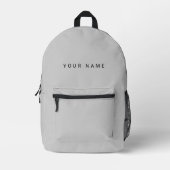 Minimalist Modern Custom Name, Text, Photo Bedruckter Rucksack (Vorderseite)
