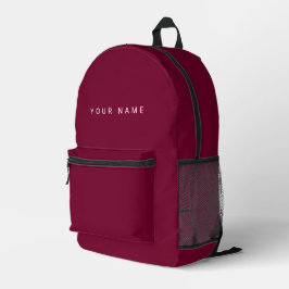 Minimalist Modern Custom Name, Text, Photo Bedruckter Rucksack