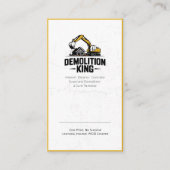 Minimalist Modern Demolition King Business Card Visitenkarte (Vorderseite)