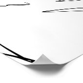 Minimalist Modern Dog Line Art Drawing Poster (Ecke)