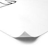 Minimalist Modern Dog Line Art Drawing Poster (Ecke)