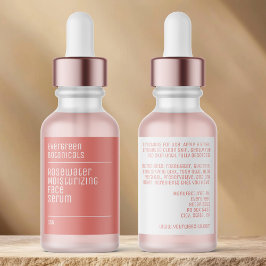 minimalist modern dusty rose dropper bottle label adressaufkleber