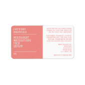 minimalist modern dusty rose dropper bottle label adressaufkleber (Vorne)