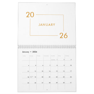 Minimalist Modern Elegant 2026 Calendar Kalender