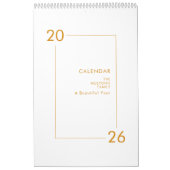 Minimalist Modern Elegant 2026 Calendar Kalender (Titelbild)