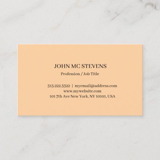 Minimalist Modern Elegant Business Card Visitenkarte (Vorderseite)