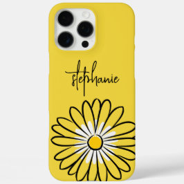 Minimalist Modern Elegant Daisy flower and text iPhone 16 Pro Max Hülle