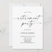 Minimalist Modern Elegant Retirement Party Einladung (Vorderseite)