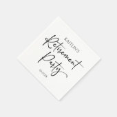 Minimalist Modern Elegant Retirement Party Serviette (Ecke)