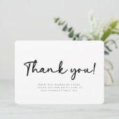 Minimalist Modern Elegant Simple Wedding Dankeskarte (Stehend Vorderseite)